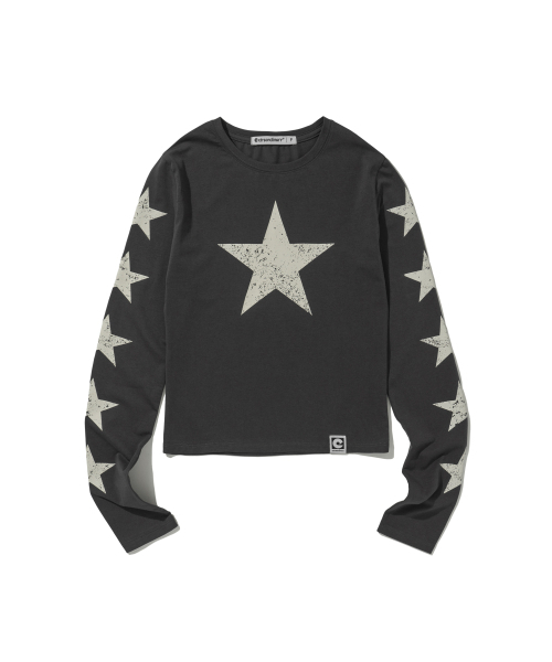 EXTRAORDINARY(エクストラオーディナリー)の「W STARLIGHT LS TEE CHARCOAL(Tシャツ/カットソー・レディース・その他・F)」の1枚目の写真