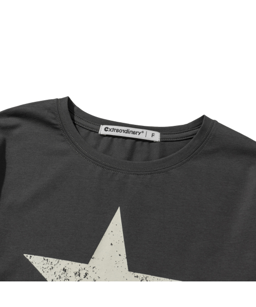 EXTRAORDINARY(エクストラオーディナリー)の「W STARLIGHT LS TEE CHARCOAL(Tシャツ/カットソー・レディース・その他・F)」の3枚目の写真