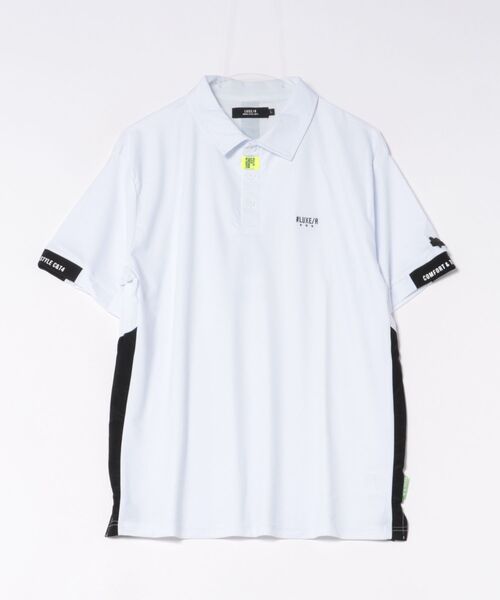 LUXE/R GOLF（ラグジュ ゴルフ）の「(RM)【LUXE/R GOLF】ストレッチ スムース ロゴ ポロシャツ（ポロシャツ・メンズ・ネイビー/チャコールグレー/ブラック/ホワイト・X-LARGE/LARGE/MEDIUM）」の2枚目の写真