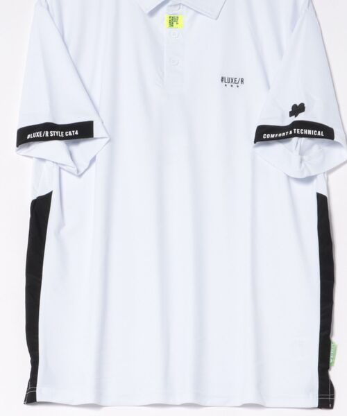 LUXE/R GOLF（ラグジュ ゴルフ）の「(RM)【LUXE/R GOLF】ストレッチ スムース ロゴ ポロシャツ（ポロシャツ・メンズ・ネイビー/チャコールグレー/ブラック/ホワイト・X-LARGE/LARGE/MEDIUM）」の6枚目の写真