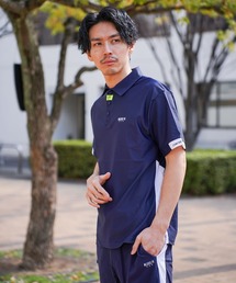(RM)【LUXE/R GOLF】ストレッチ スムース ロゴ ポロシャツ