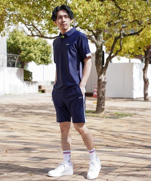 LUXE/R GOLF（ラグジュ ゴルフ）の「(RM)【LUXE/R GOLF】ストレッチ スムース ロゴ ポロシャツ（ポロシャツ・メンズ・ネイビー/チャコールグレー/ブラック/ホワイト・X-LARGE/LARGE/MEDIUM）」の21枚目の写真