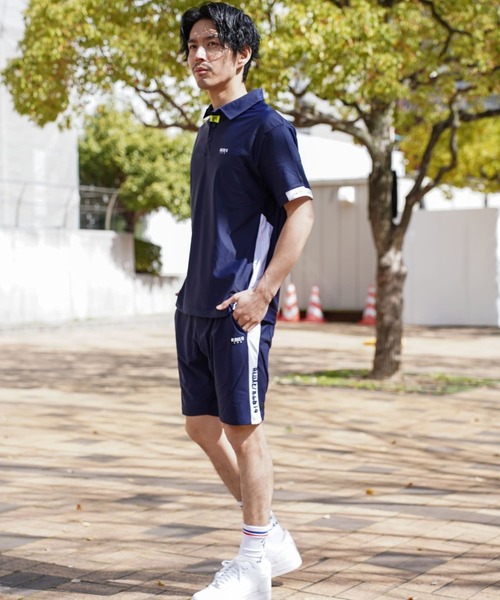 LUXE/R GOLF（ラグジュ ゴルフ）の「(RM)【LUXE/R GOLF】ストレッチ スムース ロゴ ポロシャツ（ポロシャツ・メンズ・ネイビー/チャコールグレー/ブラック/ホワイト・X-LARGE/LARGE/MEDIUM）」の18枚目の写真