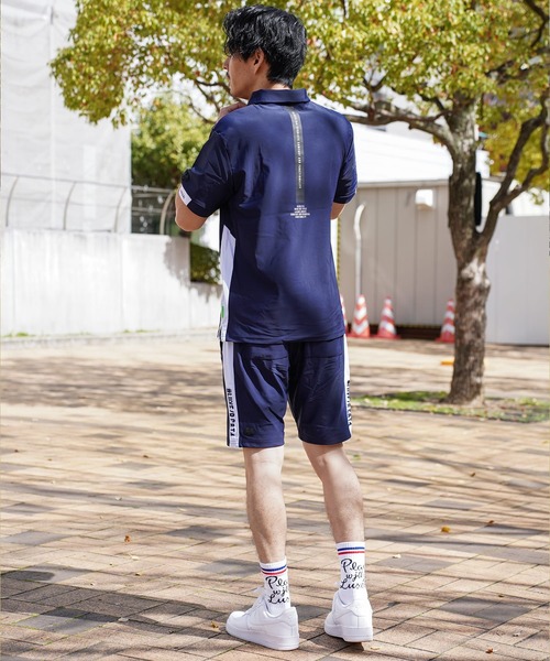 LUXE/R GOLF（ラグジュ ゴルフ）の「(RM)【LUXE/R GOLF】ストレッチ スムース ロゴ ポロシャツ（ポロシャツ・メンズ・ネイビー/チャコールグレー/ブラック/ホワイト・X-LARGE/LARGE/MEDIUM）」の15枚目の写真