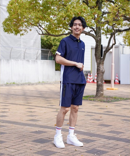 LUXE/R GOLF（ラグジュ ゴルフ）の「(RM)【LUXE/R GOLF】ストレッチ スムース ロゴ ポロシャツ（ポロシャツ・メンズ・ネイビー/チャコールグレー/ブラック/ホワイト・X-LARGE/LARGE/MEDIUM）」の11枚目の写真