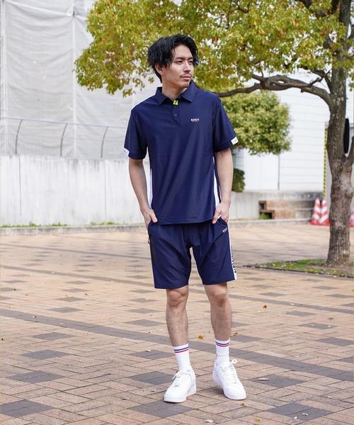 LUXE/R GOLF（ラグジュ ゴルフ）の「(RM)【LUXE/R GOLF】ストレッチ スムース ロゴ ポロシャツ（ポロシャツ・メンズ・ネイビー/チャコールグレー/ブラック/ホワイト・X-LARGE/LARGE/MEDIUM）」の10枚目の写真