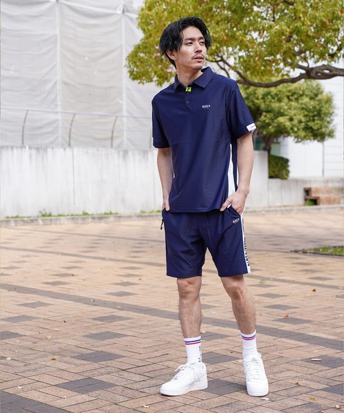 LUXE/R GOLF（ラグジュ ゴルフ）の「(RM)【LUXE/R GOLF】ストレッチ スムース ロゴ ポロシャツ（ポロシャツ・メンズ・ネイビー/チャコールグレー/ブラック/ホワイト・X-LARGE/LARGE/MEDIUM）」の7枚目の写真