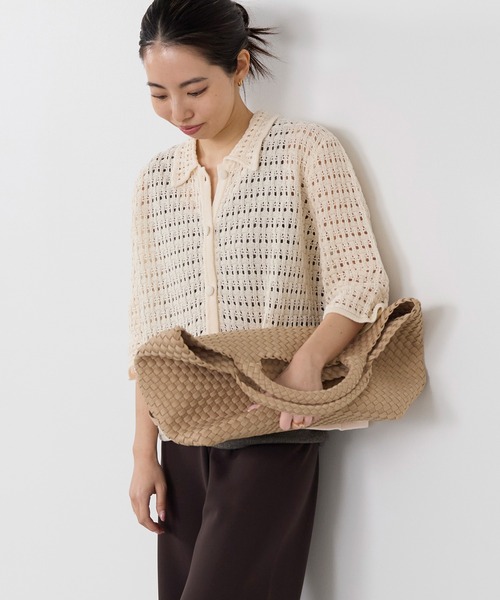 NAGHEDI(ナゲディ)の「【NAGHEDI】トートバッグ-St Barths Medium Tote(ショルダーバッグ・レディース・キャメル・M)」の6枚目の写真