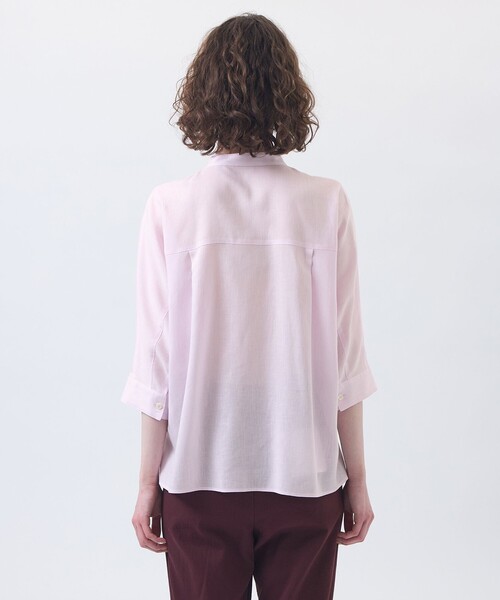 MACKINTOSH PHILOSOPHY(マッキントッシュ フィロソフィー)の「リネンミックスバンドカラーブラウス(シャツ/ブラウス・レディース・ブルー系その他2/ブラウン系その他4/ピンク系その他2・36/38)」の14枚目の写真