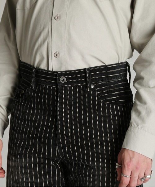 Schott(ショット)の「Schott/ショット/INDIGO CORDUROY PANTS/インディゴ コーデュロイ パンツ(その他パンツ・メンズ・ブラック/インディゴブルー・34/32/30/36)」の4枚目の写真