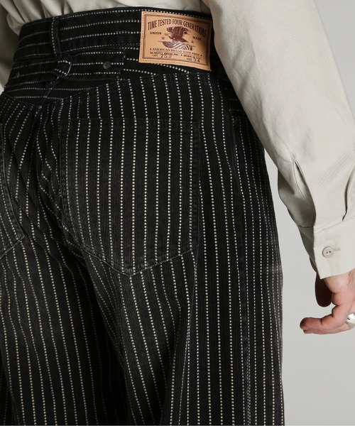 Schott(ショット)の「Schott/ショット/INDIGO CORDUROY PANTS/インディゴ コーデュロイ パンツ(その他パンツ・メンズ・ブラック/インディゴブルー・34/32/30/36)」の8枚目の写真