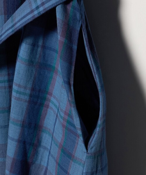 Steven Alan(スティーブンアラン)の「<IKORRE PARIS>DRESS IN MADRAS/ワンピース(ワンピース・レディース・ロイヤルブルー/レッド・2)」の7枚目の写真