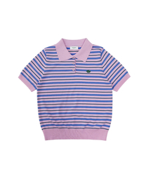 MONBIRDIE GOLF（モンバーディーゴルフ）の「レアマルチプルポロニット PINK（ニット/セーター）」