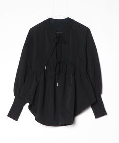 残りわずか！】ベルテッドプリーツロングシャツ｜ウォッシャブル