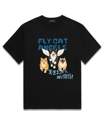 WISSY（ウィッシー）の「FLY CAT 半袖Tシャツ (WS041) ブラック（Tシャツ/カットソー）」