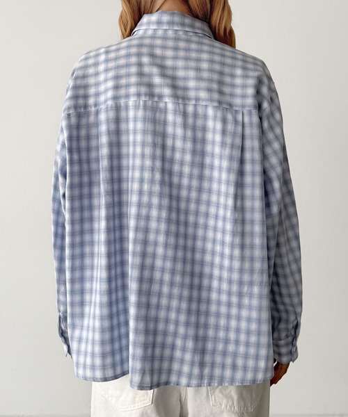 CANAL JEAN(キャナルジーン)の「El mar チェックレギュラーシャツ(シャツ/ブラウス・レディース・サックスブルー・ONE SIZE)」の7枚目の写真