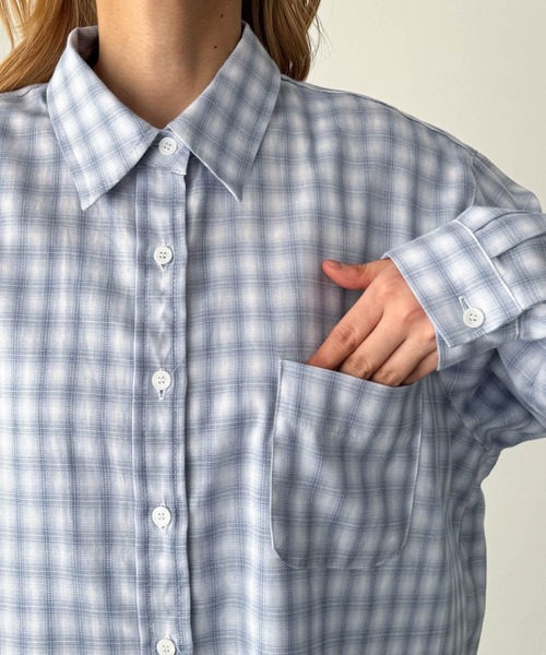 CANAL JEAN(キャナルジーン)の「El mar チェックレギュラーシャツ(シャツ/ブラウス・レディース・サックスブルー・ONE SIZE)」の8枚目の写真