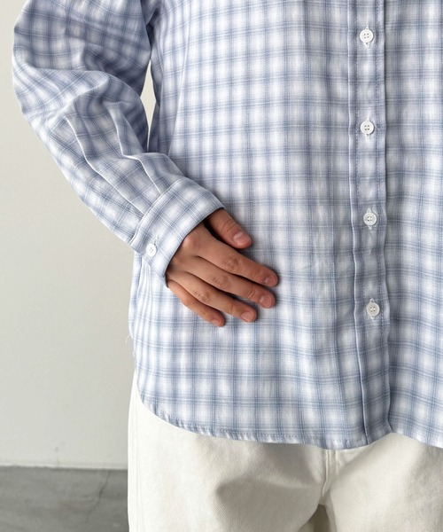 CANAL JEAN(キャナルジーン)の「El mar チェックレギュラーシャツ(シャツ/ブラウス・レディース・サックスブルー・ONE SIZE)」の9枚目の写真