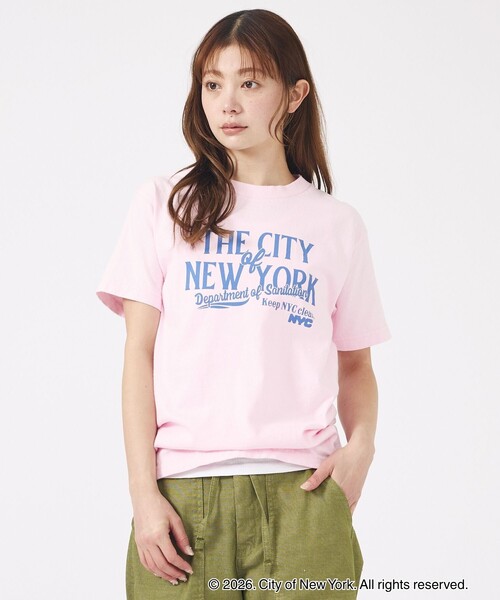 GOOD ROCK SPEED(グッドロックスピード)の「【GOOD ROCK SPEED / グッドロックスピード】NYC T-Shirt/ロゴ/Tシャツ/半袖【WEB限定】(Tシャツ/カットソー・レディース・ホワイト/スミクロ/ピンク/ホワイト系その他・フリー)」の4枚目の写真