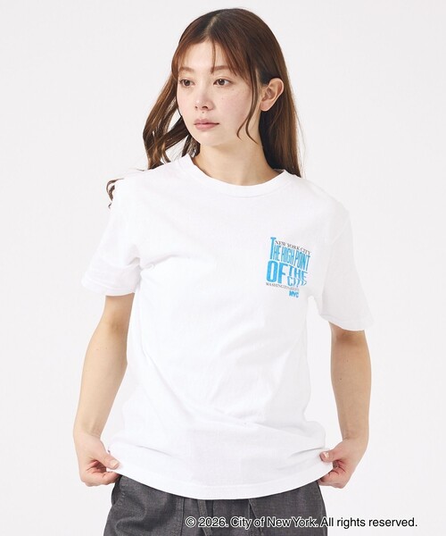 GOOD ROCK SPEED(グッドロックスピード)の「【GOOD ROCK SPEED / グッドロックスピード】NYC T-Shirt/ロゴ/Tシャツ/半袖【WEB限定】(Tシャツ/カットソー・レディース・ホワイト/スミクロ/ピンク/ホワイト系その他・フリー)」の8枚目の写真