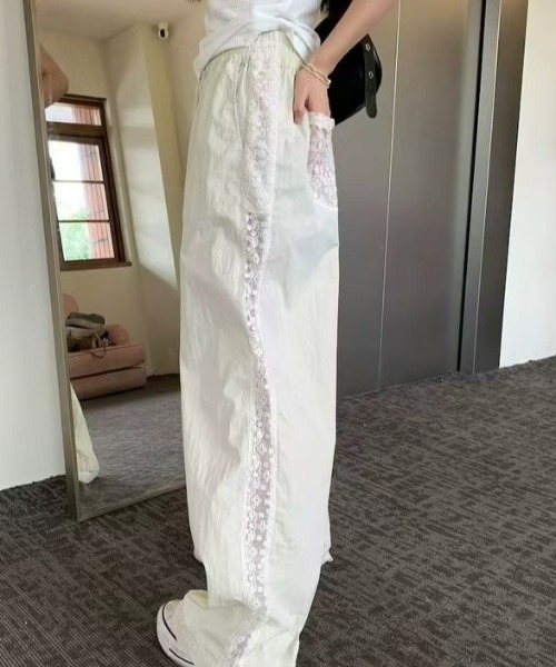 Mejoul（メジュール）の「サイドレース切り替え バックポケットワイドイージーパンツ（その他パンツ・レディース・サックスブルー/ホワイト・F）」の21枚目の写真