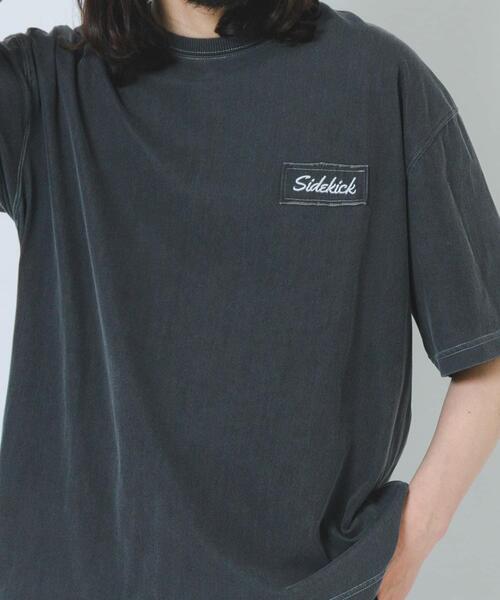 ITEMS URBANRESEARCH(アイテムズ アーバンリサーチ)の「HIGH COOLワンポイント刺繍デニムTシャツ(Tシャツ/カットソー・メンズ・ネイビー/ブラック/ブルー・MEDIUM/LARGE)」の4枚目の写真