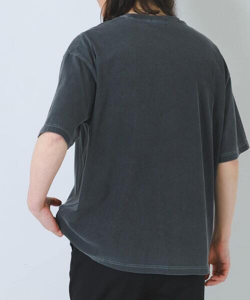 ITEMS URBANRESEARCH(アイテムズ アーバンリサーチ)の「HIGH COOLワンポイント刺繍デニムTシャツ(Tシャツ/カットソー・メンズ・ネイビー/ブラック/ブルー・MEDIUM/LARGE)」の6枚目の写真