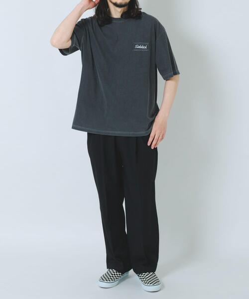 ITEMS URBANRESEARCH(アイテムズ アーバンリサーチ)の「HIGH COOLワンポイント刺繍デニムTシャツ(Tシャツ/カットソー・メンズ・ネイビー/ブラック/ブルー・MEDIUM/LARGE)」の7枚目の写真