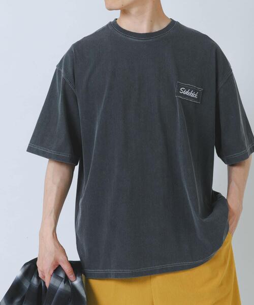 ITEMS URBANRESEARCH(アイテムズ アーバンリサーチ)の「HIGH COOLワンポイント刺繍デニムTシャツ(Tシャツ/カットソー・メンズ・ネイビー/ブラック/ブルー・MEDIUM/LARGE)」の10枚目の写真