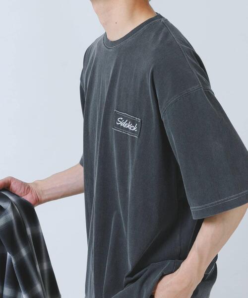 ITEMS URBANRESEARCH(アイテムズ アーバンリサーチ)の「HIGH COOLワンポイント刺繍デニムTシャツ(Tシャツ/カットソー・メンズ・ネイビー/ブラック/ブルー・MEDIUM/LARGE)」の11枚目の写真