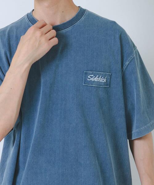 ITEMS URBANRESEARCH(アイテムズ アーバンリサーチ)の「HIGH COOLワンポイント刺繍デニムTシャツ(Tシャツ/カットソー・メンズ・ネイビー/ブラック/ブルー・MEDIUM/LARGE)」の15枚目の写真