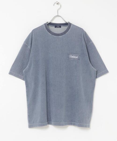 ITEMS URBANRESEARCH(アイテムズ アーバンリサーチ)の「HIGH COOLワンポイント刺繍デニムTシャツ(Tシャツ/カットソー・メンズ・ネイビー/ブラック/ブルー・MEDIUM/LARGE)」の19枚目の写真