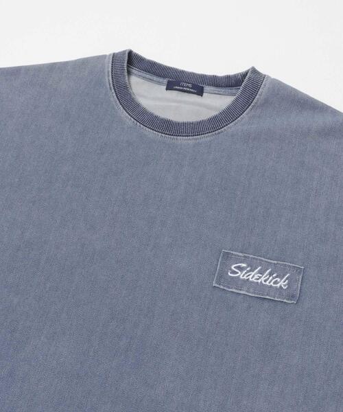 ITEMS URBANRESEARCH(アイテムズ アーバンリサーチ)の「HIGH COOLワンポイント刺繍デニムTシャツ(Tシャツ/カットソー・メンズ・ネイビー/ブラック/ブルー・MEDIUM/LARGE)」の20枚目の写真