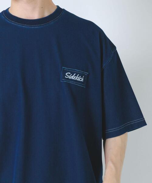 ITEMS URBANRESEARCH(アイテムズ アーバンリサーチ)の「HIGH COOLワンポイント刺繍デニムTシャツ(Tシャツ/カットソー・メンズ・ネイビー/ブラック/ブルー・MEDIUM/LARGE)」の21枚目の写真