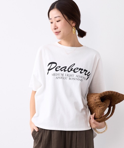 MICA&DEAL(マイカ&ディール)の「"Peaberry"ロゴTシャツ(Tシャツ/カットソー・レディース・ベージュ/オフホワイト/チャコールグレー・FREE)」の5枚目の写真