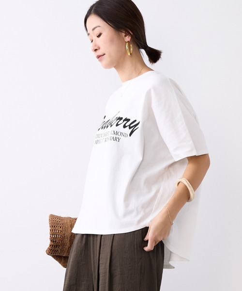 MICA&DEAL(マイカ&ディール)の「"Peaberry"ロゴTシャツ(Tシャツ/カットソー・レディース・ベージュ/オフホワイト/チャコールグレー・FREE)」の7枚目の写真