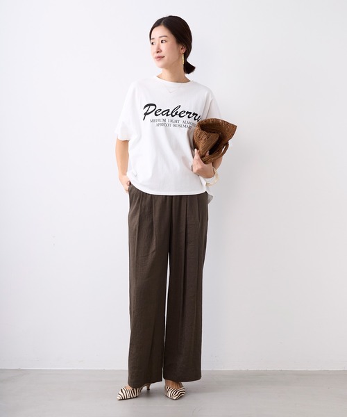 MICA&DEAL(マイカ&ディール)の「"Peaberry"ロゴTシャツ(Tシャツ/カットソー・レディース・ベージュ/オフホワイト/チャコールグレー・FREE)」の9枚目の写真