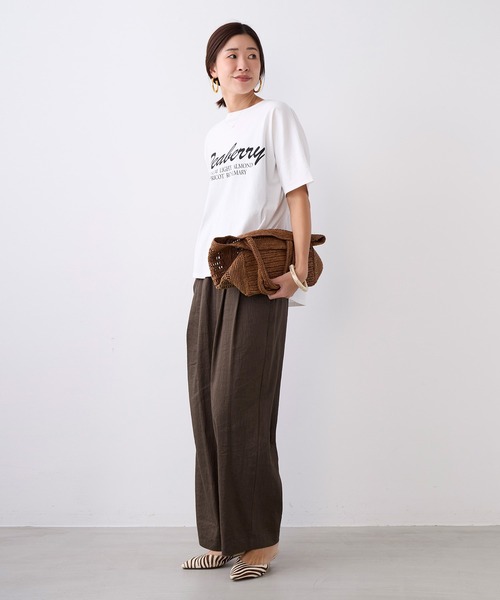 MICA&DEAL(マイカ&ディール)の「"Peaberry"ロゴTシャツ(Tシャツ/カットソー・レディース・ベージュ/オフホワイト/チャコールグレー・FREE)」の10枚目の写真