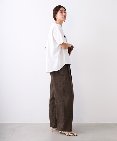 MICA&DEAL(マイカ&ディール)の「"Peaberry"ロゴTシャツ(Tシャツ/カットソー・レディース・ベージュ/オフホワイト/チャコールグレー・FREE)」の11枚目の写真