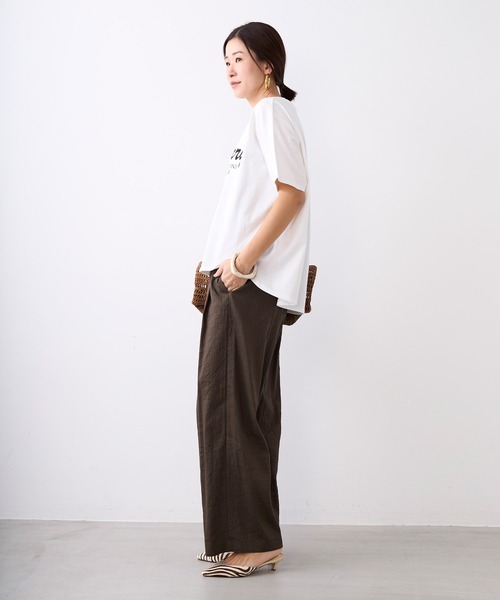MICA&DEAL(マイカ&ディール)の「"Peaberry"ロゴTシャツ(Tシャツ/カットソー・レディース・ベージュ/オフホワイト/チャコールグレー・FREE)」の12枚目の写真