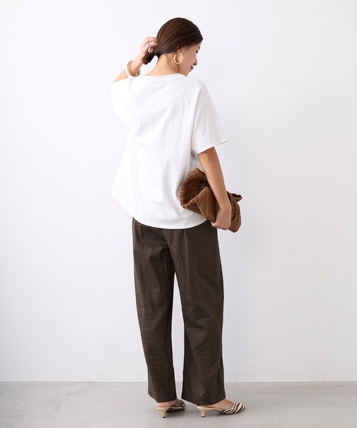 MICA&DEAL(マイカ&ディール)の「"Peaberry"ロゴTシャツ(Tシャツ/カットソー・レディース・ベージュ/オフホワイト/チャコールグレー・FREE)」の13枚目の写真