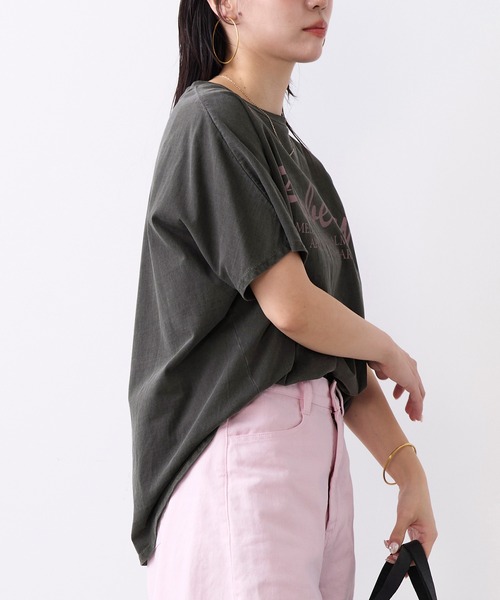 MICA&DEAL(マイカ&ディール)の「"Peaberry"ロゴTシャツ(Tシャツ/カットソー・レディース・ベージュ/オフホワイト/チャコールグレー・FREE)」の19枚目の写真