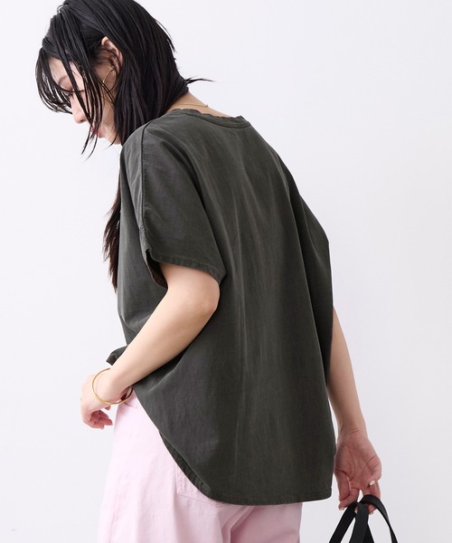 MICA&DEAL(マイカ&ディール)の「"Peaberry"ロゴTシャツ(Tシャツ/カットソー・レディース・ベージュ/オフホワイト/チャコールグレー・FREE)」の20枚目の写真