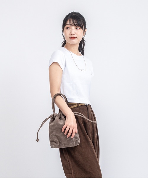 AULENTTI（オウレンティ）の「【AULENTTI/オウレンティ】2WAY レザー巾着ショルダーバッグ  トートバッグ　イタリア製（ショルダーバッグ・レディース・ブラウン/ダークブラウン/モカ・FREE）」の12枚目の写真
