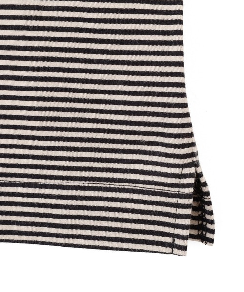 MARGARET HOWELL（マーガレットハウエル）の「COTTON MINI STRIPE JERSEY（Tシャツ/カットソー・レディース・ブラック/ネイビー・2）」の7枚目の写真