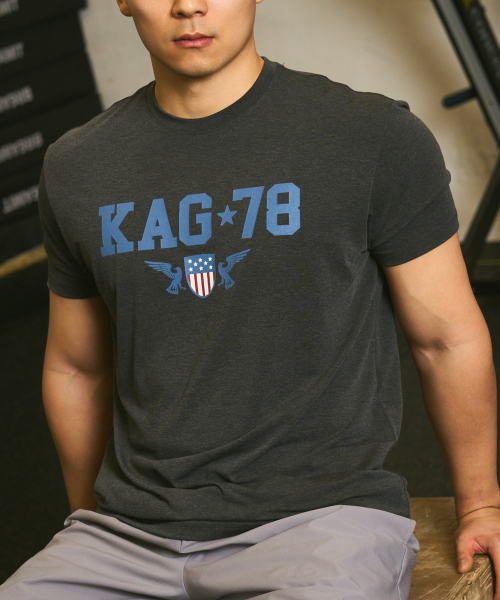 KHAKI GRADO(カーキグラド)の「K.A.G 78 マッスルドレギュラーフィット半袖Tシャツ(ダークチャコール)(Tシャツ/カットソー・メンズ・その他・MEDIUM/LARGE/X-LARGE/XX-LARGE/SMALL)」の5枚目の写真