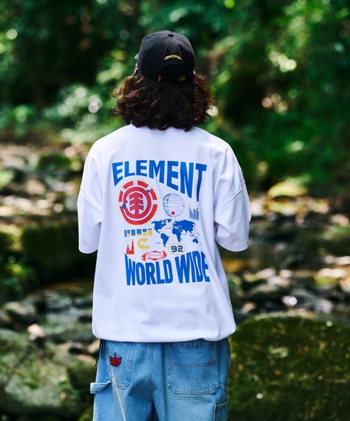 ELEMENT(エレメント)の「ELEMENT メンズ WORLD WIDE SS Tシャツ 【2026年夏モデル】(Tシャツ/カットソー・メンズ・ホワイト/イエロー系その他/ブラック・MEDIUM/LARGE/X-LARGE)」の2枚目の写真