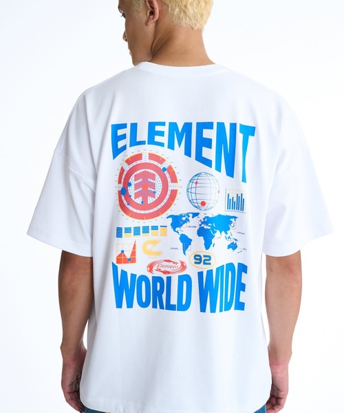 ELEMENT(エレメント)の「ELEMENT メンズ WORLD WIDE SS Tシャツ 【2026年夏モデル】(Tシャツ/カットソー・メンズ・ホワイト/イエロー系その他/ブラック・MEDIUM/LARGE/X-LARGE)」の6枚目の写真