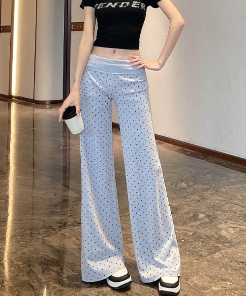 Vipoa(ヴィポア)の「Polka dot straight flare pants(その他パンツ・レディース・ブラウン/ネイビー/グレー・FREE)」の5枚目の写真