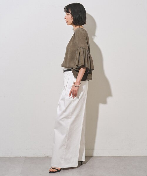 Whim Gazette(ウィムガゼット)の「フレアスリーブブラウス(シャツ/ブラウス・レディース・ベージュ/モカ/オフホワイト・FREE)」の15枚目の写真